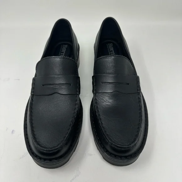 New Born - Carrera Leather Lug Sole Platform Penny Loafers size 9.5M - Picture 2 of 15